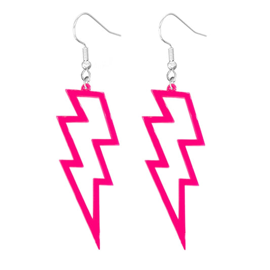 Pink Thunder Design Drop Earrings Women Creativity Jewelry Cute Earring Girls