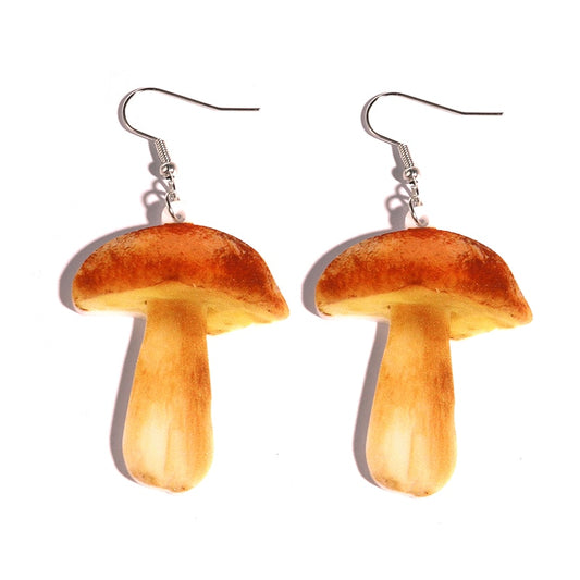 Mushroom Drop Earrings Women Creativity Jewelry Cute Earring Girls Gift