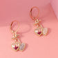 Double Heart Drip Pattern Drop Earrings Women Gifts Earring Cute Girls Eardrop