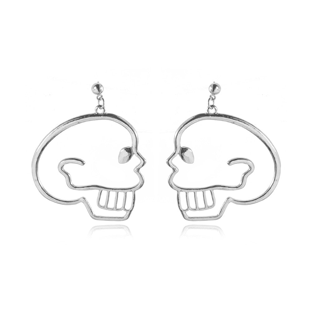 Abstract Face Skull Drop Earrings Women Travel Fashion Cartoon Earrings Creative