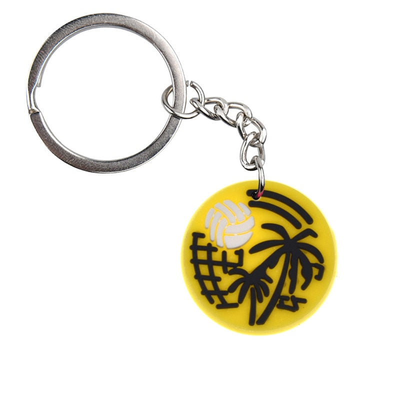 8 Styles PVC Volleyball Sport Fan Keychain Cartoon Key Ring Anime Pendant Key