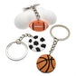 34 Styles Basketball Tennis Baseball Softball Keychain PVC Sports Pendant Key