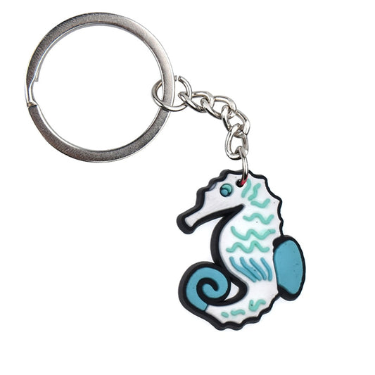 Seahorse Cute Keychain PVC Keychain Backpack Ornaments Pendant Keyring Keyfob