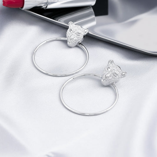 Leopard Animal Design Drop Earrings Women Girl Fashion Trendy Jewelry