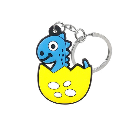 9 Styles PVC Cartoon Dinosaur Keychain Trinkets Gift Keyring Souvenir Handbag