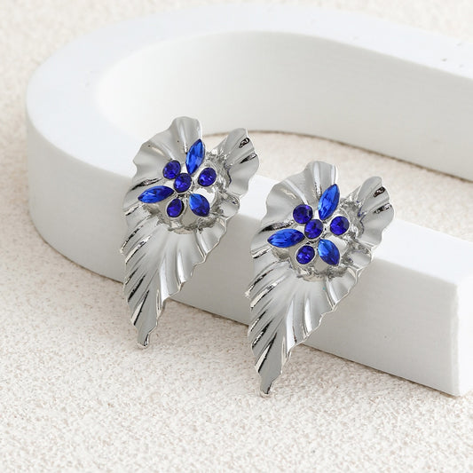 Large Leaf Earring Studs Ear Ornaments Gift Earrings Jewelry Accessories