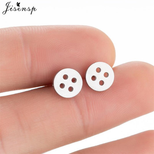 Four Dots Stainless Steel Earrings Women Jewelry Small Studs Gifts Earring