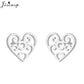 Swirl Heart Stainless Steel Earrings Women Jewelry Small Studs Gifts Earring