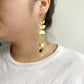 Gold Color Mirror Style Moon Phase Drop Earrings Modern Women Stylish Gift