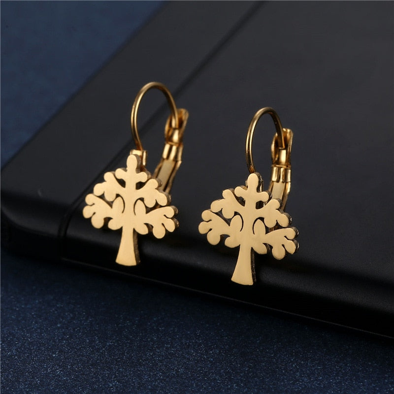 Mini Tree Pendant Drop Earrings Women Gifts Earring Cute Girls Eardrop Jewelry