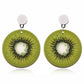 Acrylic Kiwi Drop Earrings Women Travel Fashion Cartoon Earrings Creative
