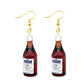 39 Styles Funny Design Bottles Dangle Drop Earrings Women Fashion Creative Art