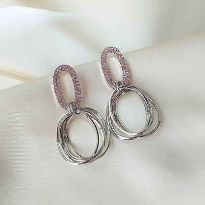 Ovals Pendant Dangle Earrings for Fashion Stylish Jewelry Drop Earrings