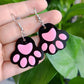 Pink Paw Drop Earrings Female Travel Cartoon Earrings Creative Art Jewelry