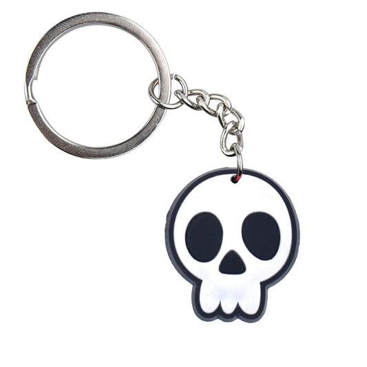 Skull Creative Cartoon PVC Keychain For Keyring Bag Car Key Chain Ring Pendant