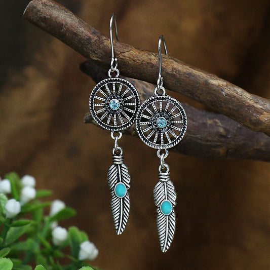 Feather Bohemian Dangle Earrings Fashion Party Girls Pendant Earrings Women