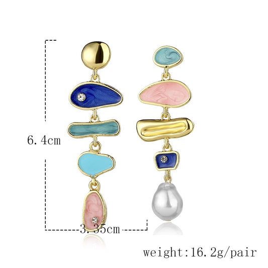 Multicolor Baroque Dangle Earrings Charms Jewelry Fashion Creative Earrings For