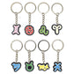 12 Styles Constellation Keychain Zodiac Signs PVC Keychain Key Rings Bag Car