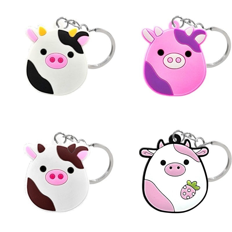 14 Styles Anime Keychain Cute Pigs Lovely Pink Animal Keyring Kids Toys Gadget