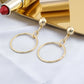 Chain Ring Drop Dangle Earrings Women Girl Fashion Trendy Jewelry Accessories