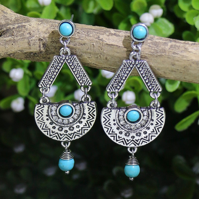 Geometric Pattern Bohemian Dangle Earrings Fashion Party Girls Pendant Earrings