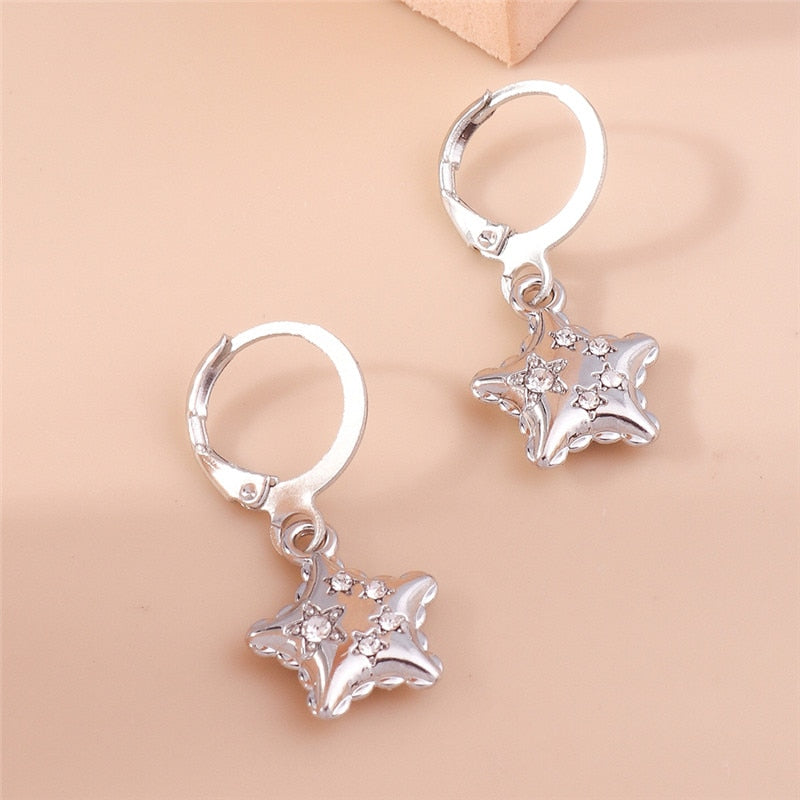 Star Shape 3D Drop Earrings Women Gifts Earring Cute Girls Eardrop Jewelry