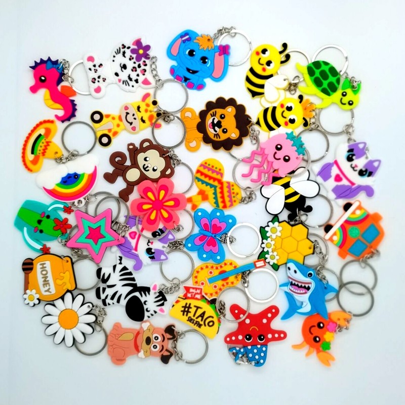 69 Styles Cartoon Characters Animals Anime Keychain Party Gift Cute Keyring