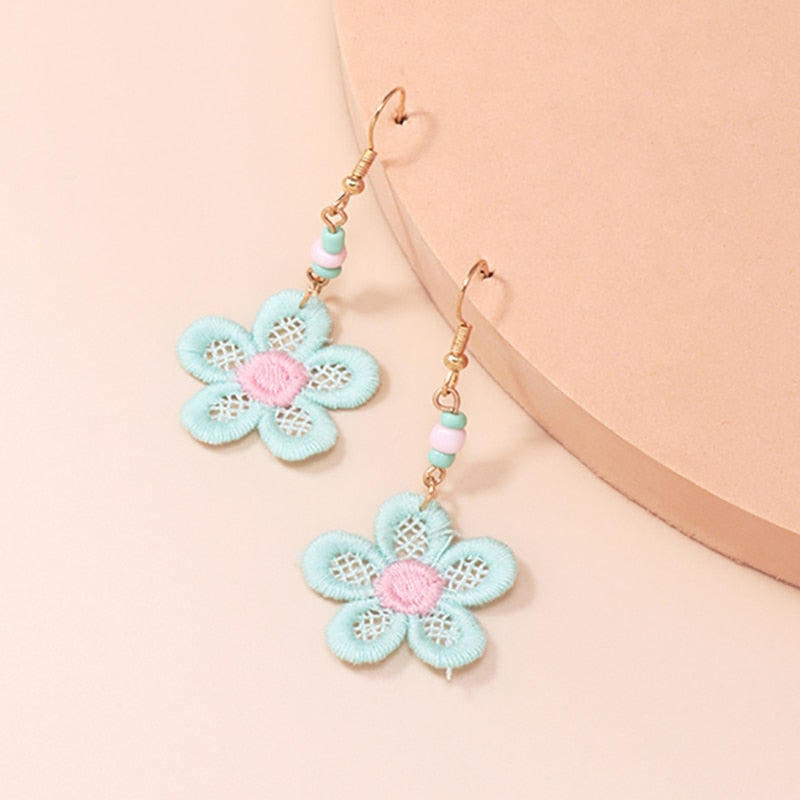 Pint Blue Pink Dangle Drop Earrings Women Charms Earring Fashion Creative