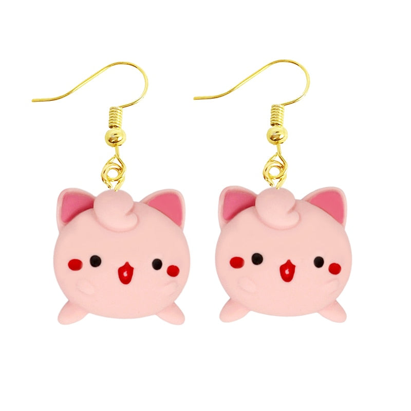 Cartoon Pink Pig Dangle Earrings Women Gifts Earring Cute Girls Eardrop Jewelry
