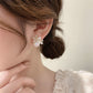 Faux Opal Flower Stud Earrings Fashion Elegant Modern Earrings Women Accessories