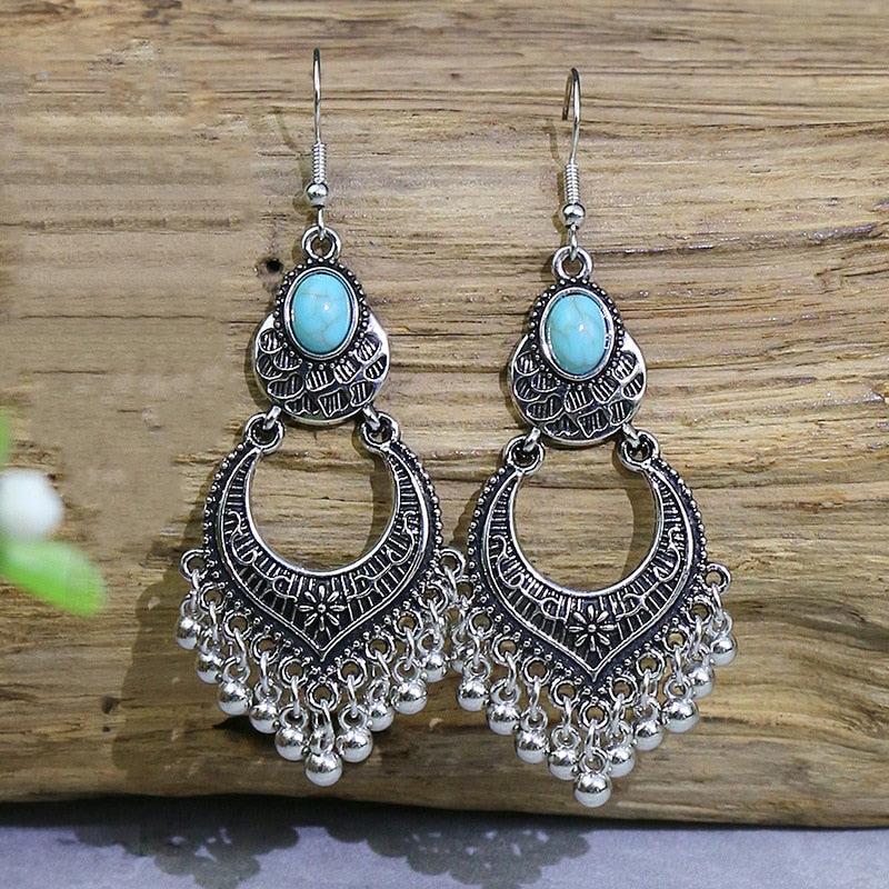 Crown Pattern Bohemian Dangle Earrings Fashion Party Girls Pendant Earrings