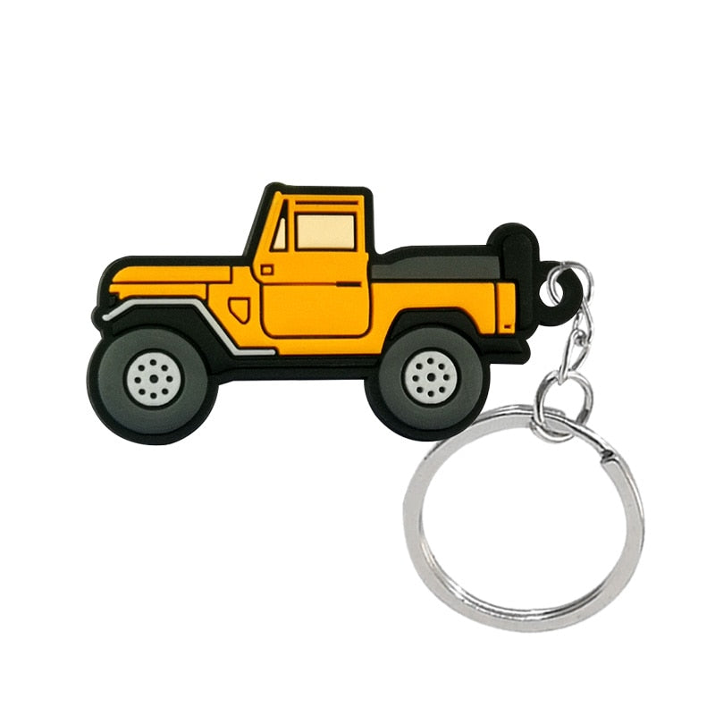 21 Styles PVC Vehicle Series Keychain Cute Keyring Car Key Accessories Gadget