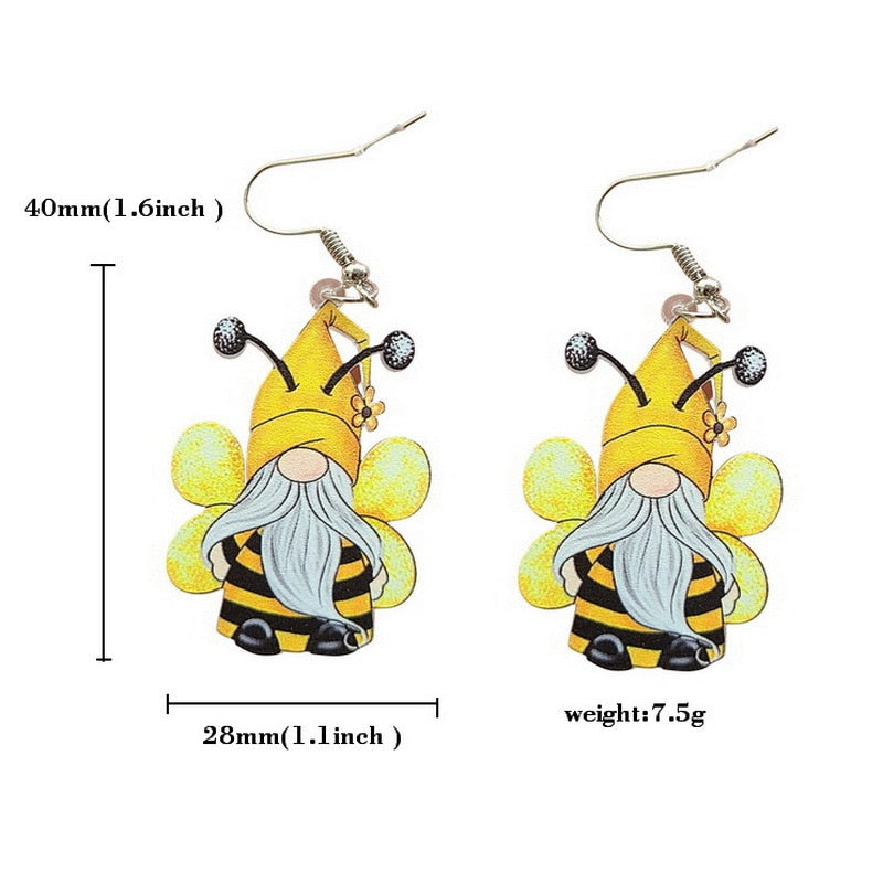 10 Styles Animal Flower Acrylic Drop Earrings Women Travel Fashion Cartoon