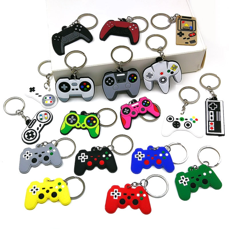 47 Styles Colorful Gamepad Joystick Keychain Cartoon Key Holder Car handbag