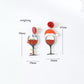 Christmas Wine Glass Drop Charm Earrings For Women Girl Fashion Modern Jewelry
