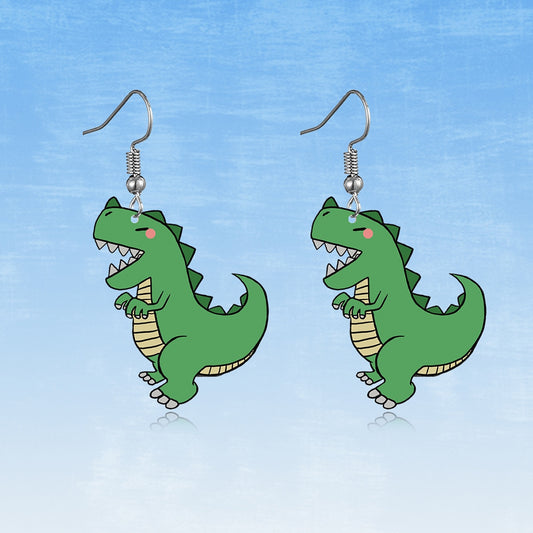 Creative Acrylic Dinosaur Dangle Earrings Charms Jewelry Fashion Creative