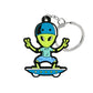 Peace Alien Keyring Cute Cartoon Style Keychains Bag Car Pendant Jewelry Gift