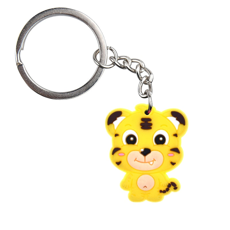 Baby Tiger Cute Animals Cartoon Keychain Lovely Shape Key Holder fit women men