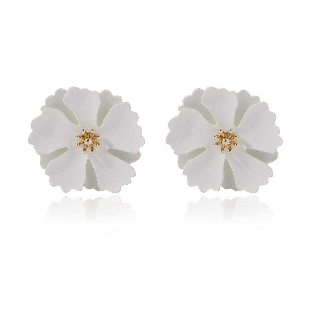 Summer Flower Stud Earrings Jewelry For Women Fashion Accessories Trendy Girl