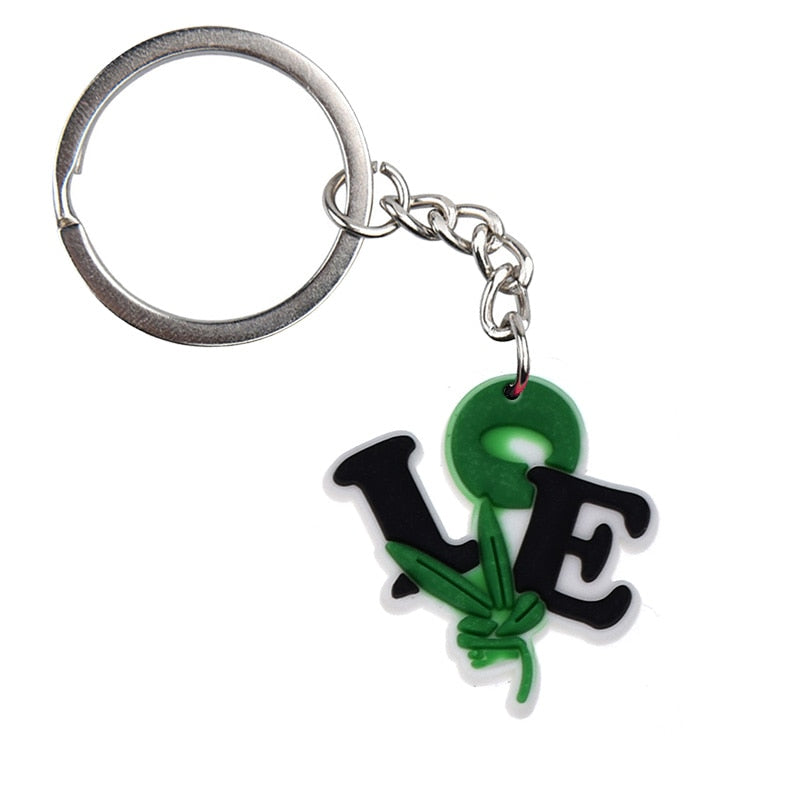 19 Styles Green Plant Design Hemp Leaf Creative Keychain Cartoon Creative Gift