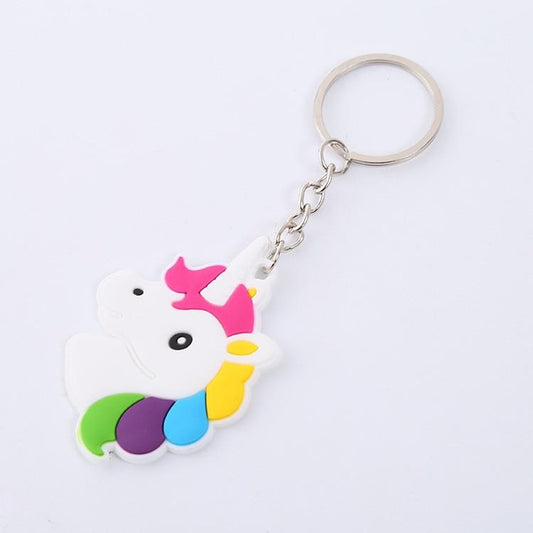 Colorful Unicorn Keychain Party Gift Cute Keyring Cartoon DIY Jewelry Souvenir