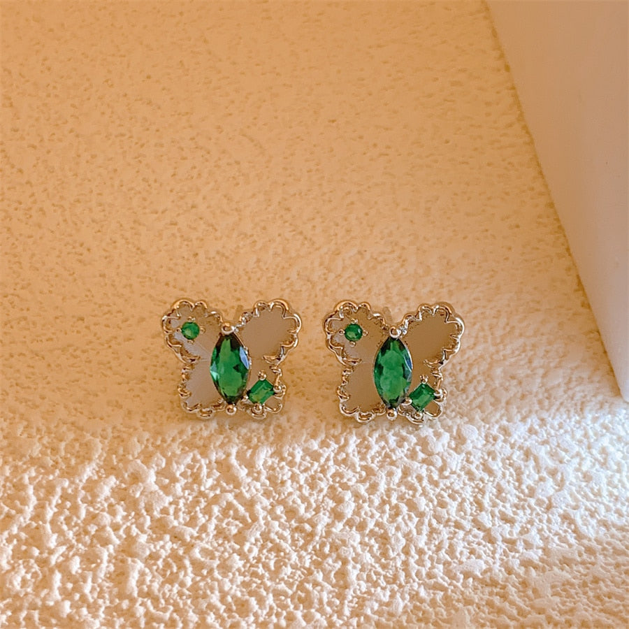 Crystal Butterfly Stud Earrings For Women Jewelry Fashion Women Earring Jewelry