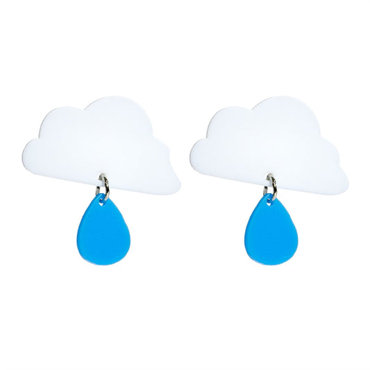 Cloud and Water Drop Drop Earrings Women Travel Fashion Cartoon Earrings