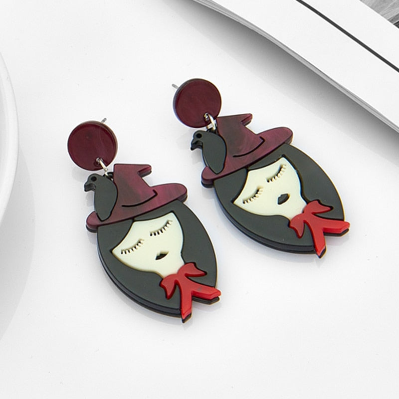 31 Styles Unique Designs Acrylic Drop Earrings Women Travel Fashion Cartoon