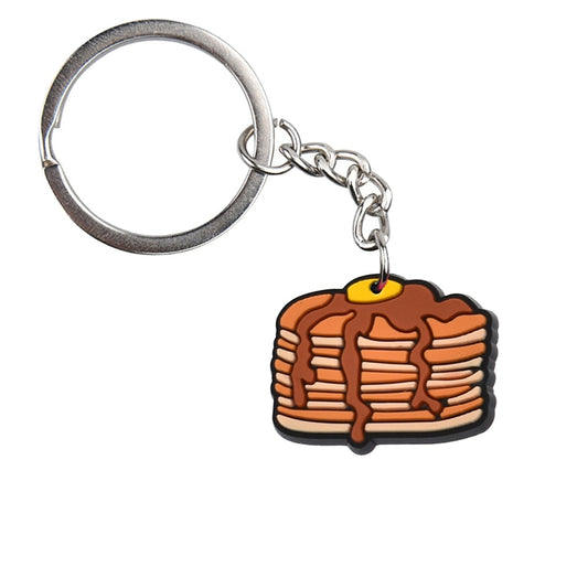 Pancakes Stack Keychain Cartoon Key Holder Car handbag Keyring Gift Pendant