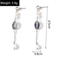 Hologhaphic Oval Bead Detail Drop Dangle Earrings Trendy Women Fashion Earrings