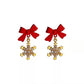 Crystal Zircon Bowknot Exquisite Stud Earrings Women Statement Earrings Party