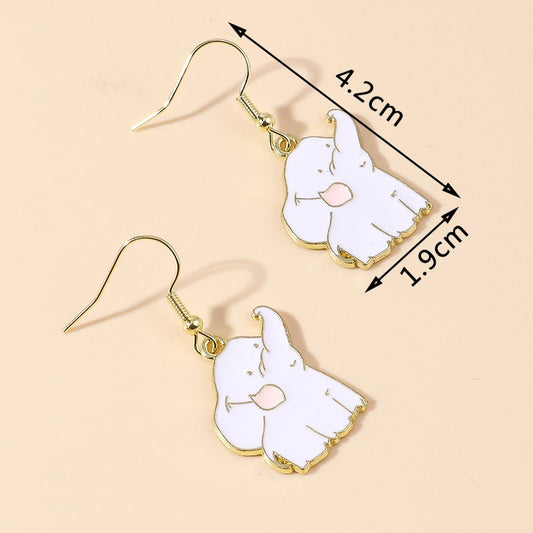 Cute Elephant Drop Earrings Women Creativity Jewelry Cute Earring Girls Gift
