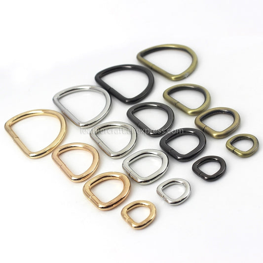 28 Styles 1pcs Metal Dee D Ring Buckle for Webbing Backpack Bag Parts Leather