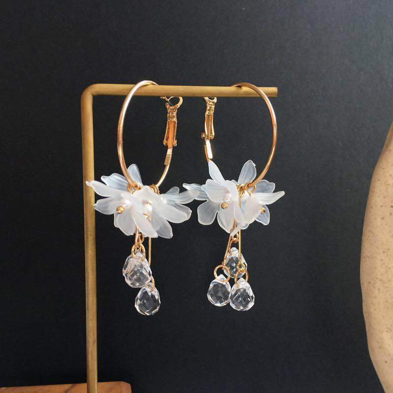 34 Styles Resin Flower Petal Dangle Earrings Fashion Party Girls Pendant